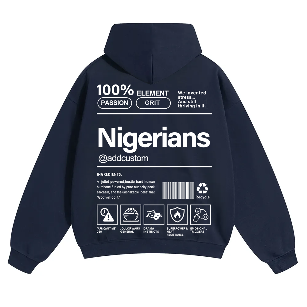 Nigerians Addcustom Unisex Fit Color Hoodie wearishow