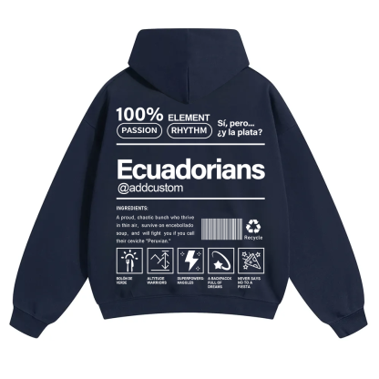 Ecuadorians Addcustom Unisex Fit Color Hoodie wearishow