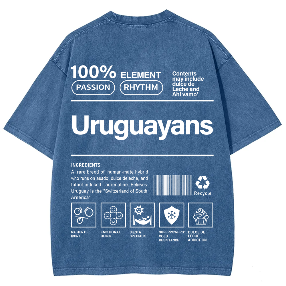 Uruguayans Unisex Fit  Washed T-Shirt