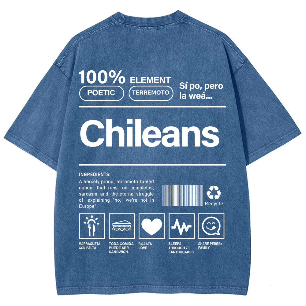 Chileans Unisex Fit  Washed T-Shirt