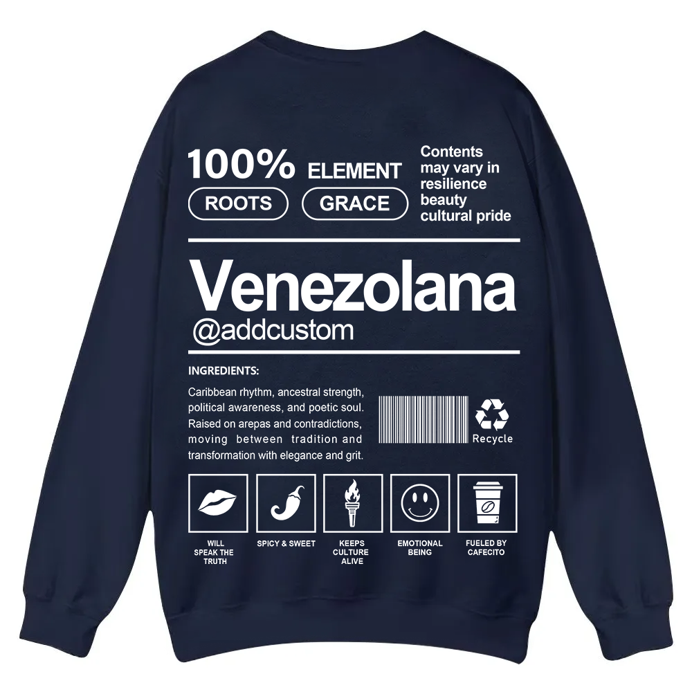 Venezolana Addcustom Unisex Fit  Casual Crewneck Sweatshirt wearishow