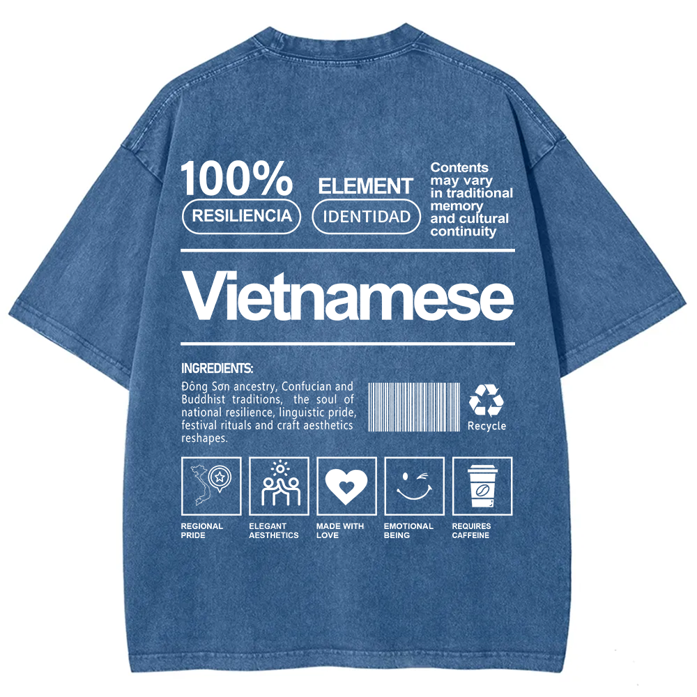 Vietnamese Unisex Fit  Washed T-Shirt