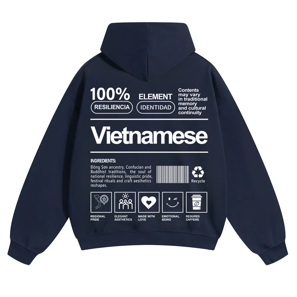 Vietnamese Unisex Fit Color Hoodie wearishow