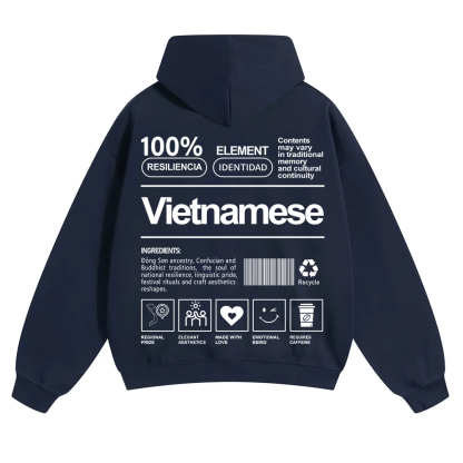 Vietnamese Unisex Fit Color Hoodie wearishow