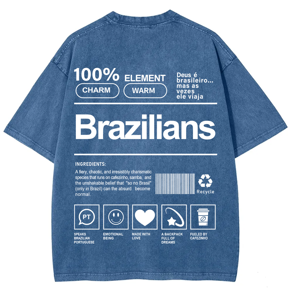 Brazilians Unisex Fit  Washed T-Shirt
