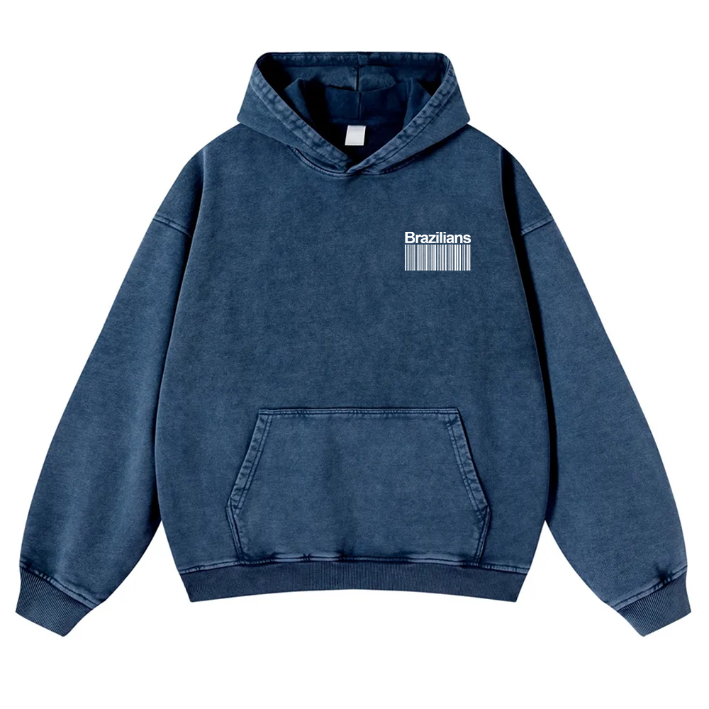 Brazilians Addcustom Unisex Fit  Washed Hoodie wearishow