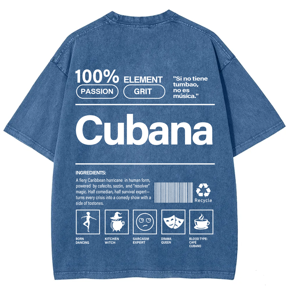 Cubana Unisex Fit  Washed T-Shirt