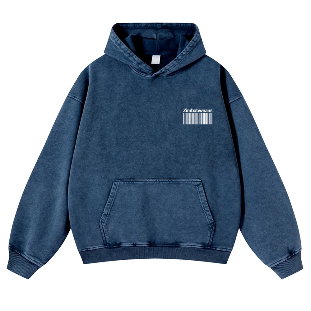 Zimbabweans Unisex Fit  Washed Hoodie wearishow