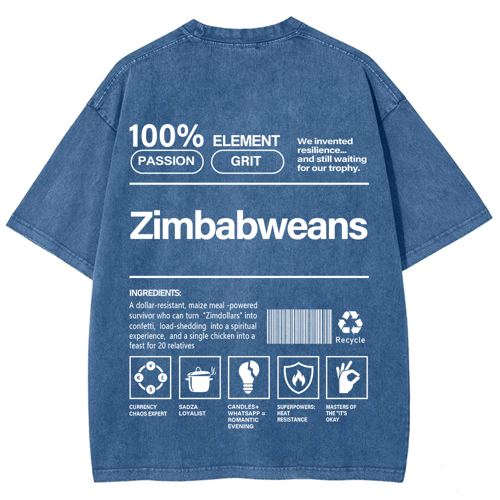 Zimbabweans Unisex Fit  Washed T-Shirt