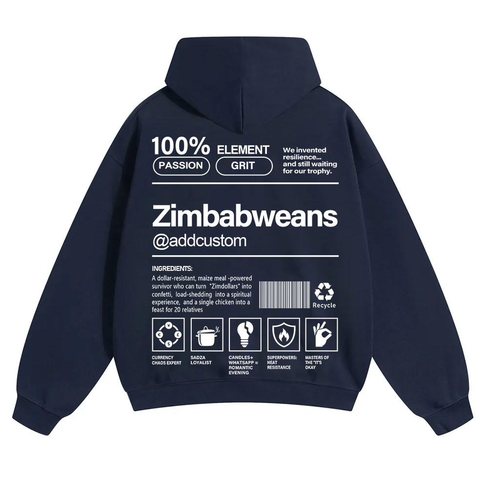 Zimbabweans Addcustom Unisex Fit Color Hoodie wearishow