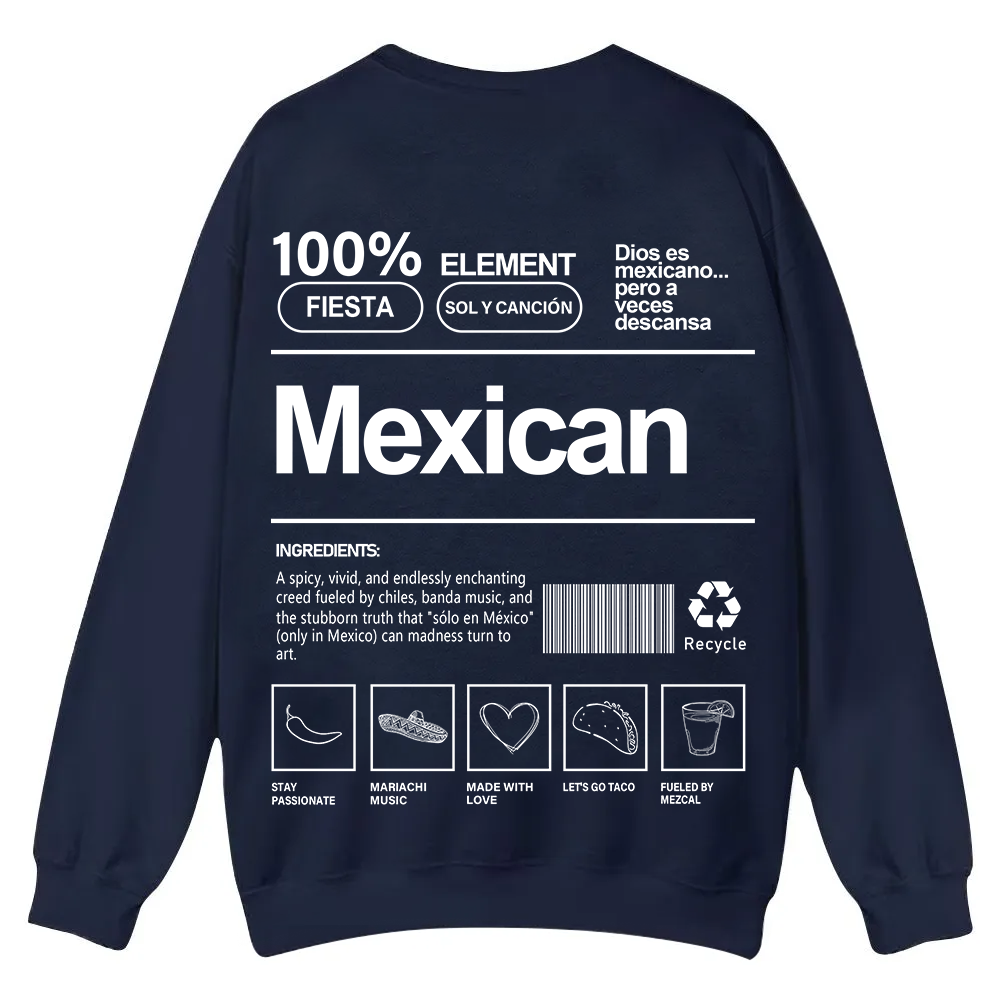 Mexican Unisex Fit  Casual Crewneck Sweatshirt wearishow