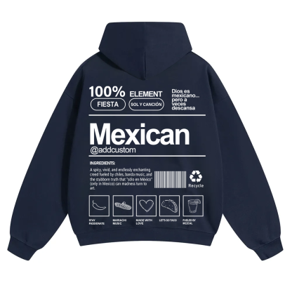 Mexican Addcustom Unisex Fit Color Hoodie wearishow