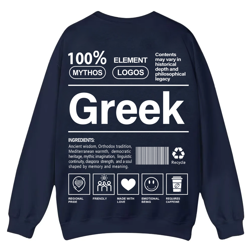 Greek Unisex Fit  Casual Crewneck Sweatshirt wearishow