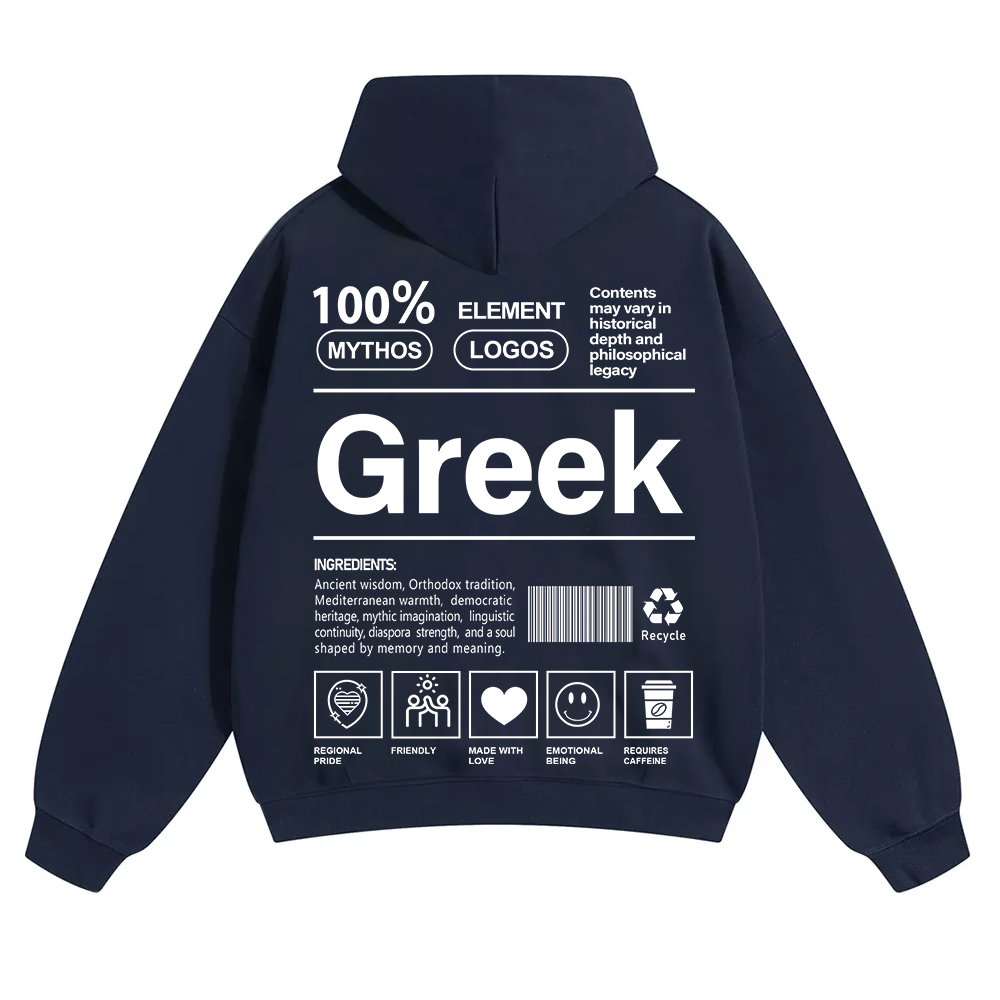 Greek Unisex Fit Color Hoodie wearishow