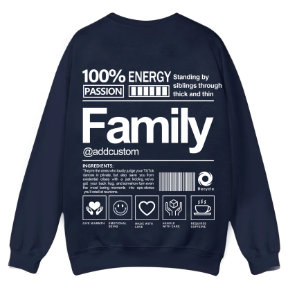 Family Addcustom Casual Crewneck Sweatshirt