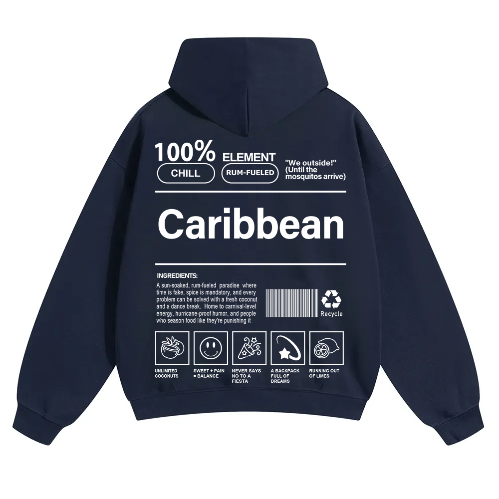 Caribbean Unisex Fit Color Hoodie wearishow