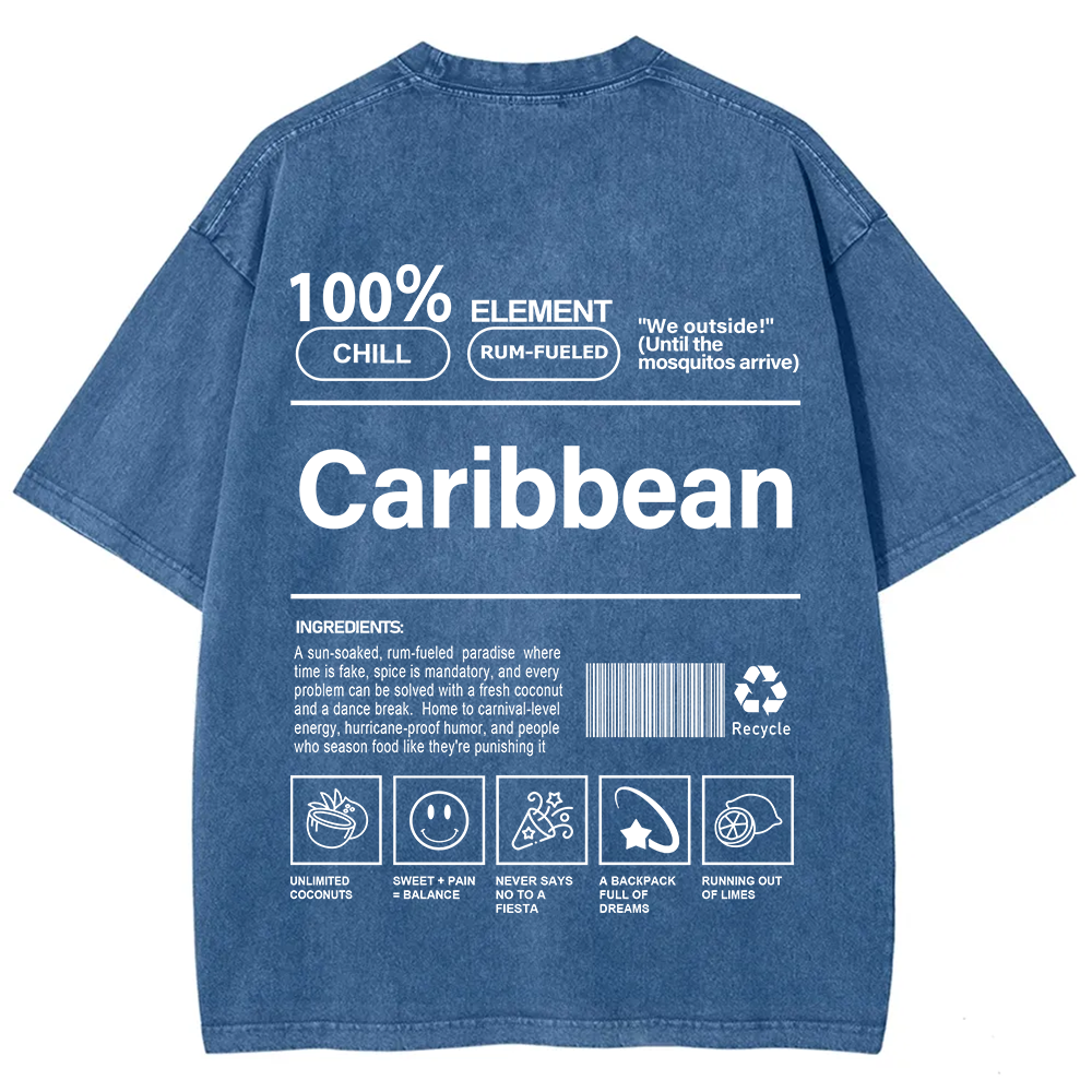 Caribbean Unisex Fit  Washed T-Shirt