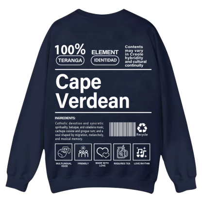 Cape Verdean Unisex Fit  Casual Crewneck Sweatshirt wearishow