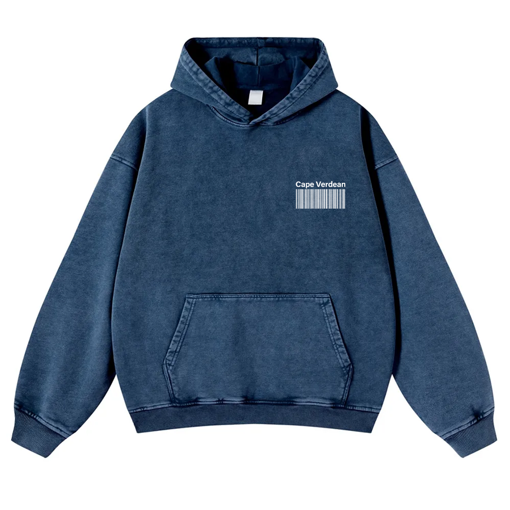 Cape Verdean Unisex Fit  Washed Hoodie wearishow