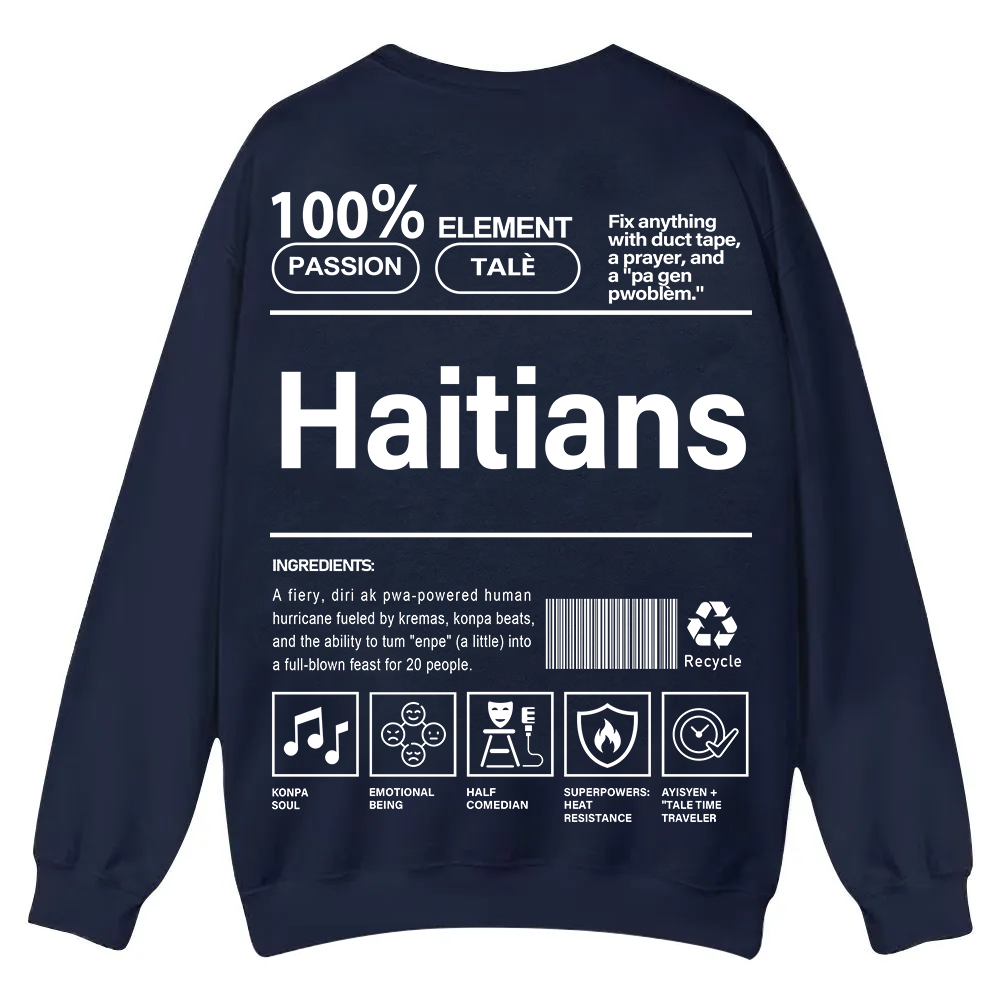 Haitians Unisex Fit  Casual Crewneck Sweatshirt wearishow