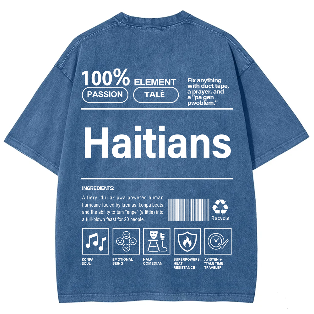 Haitians Unisex Fit  Washed T-Shirt