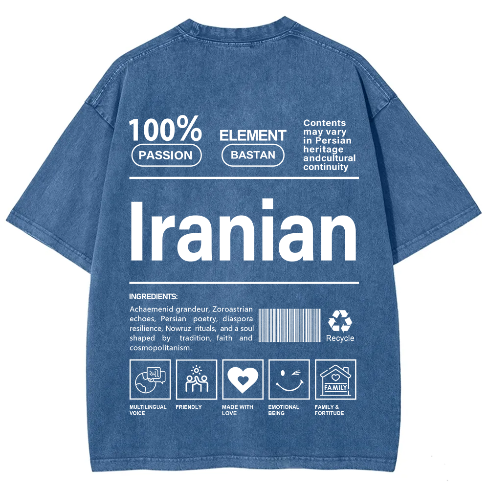 Iranian Unisex Fit  Washed T-Shirt