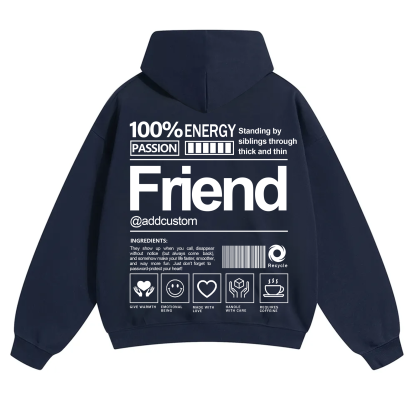 Friend Addcustom Solid Color Hoodie