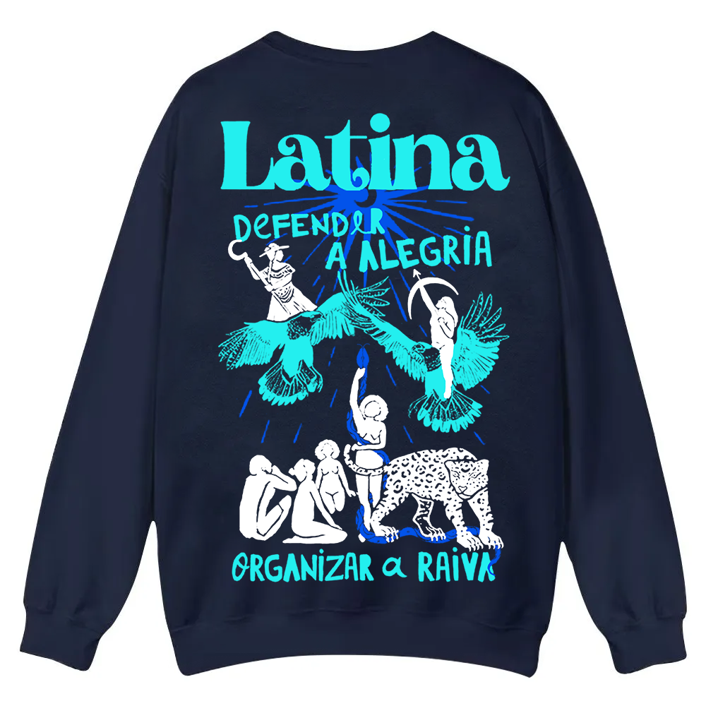 Latina Unisex Fit  Casual Crewneck Sweatshirt wearishow