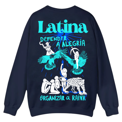 Latina Unisex Fit  Casual Crewneck Sweatshirt wearishow