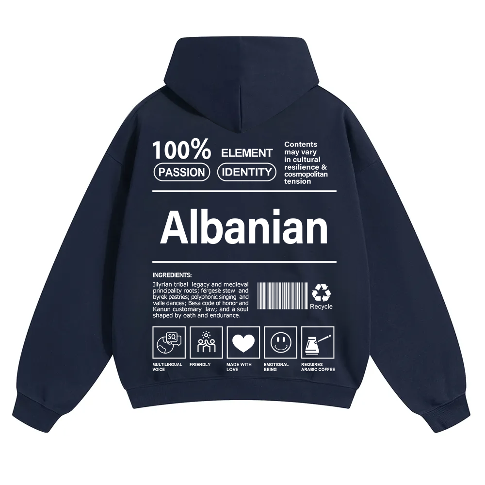 Albanian Unisex Fit Color Hoodie wearishow