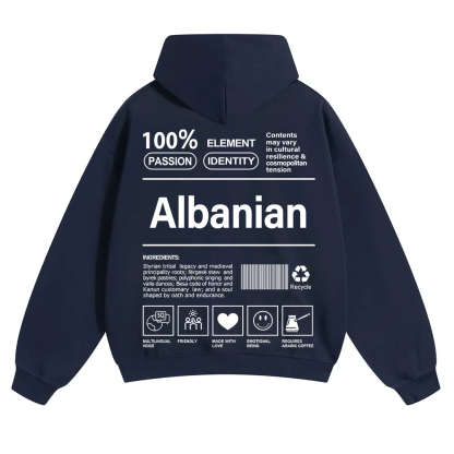 Albanian Unisex Fit Color Hoodie wearishow