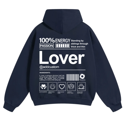 Lover Addcustom Solid Color Hoodie