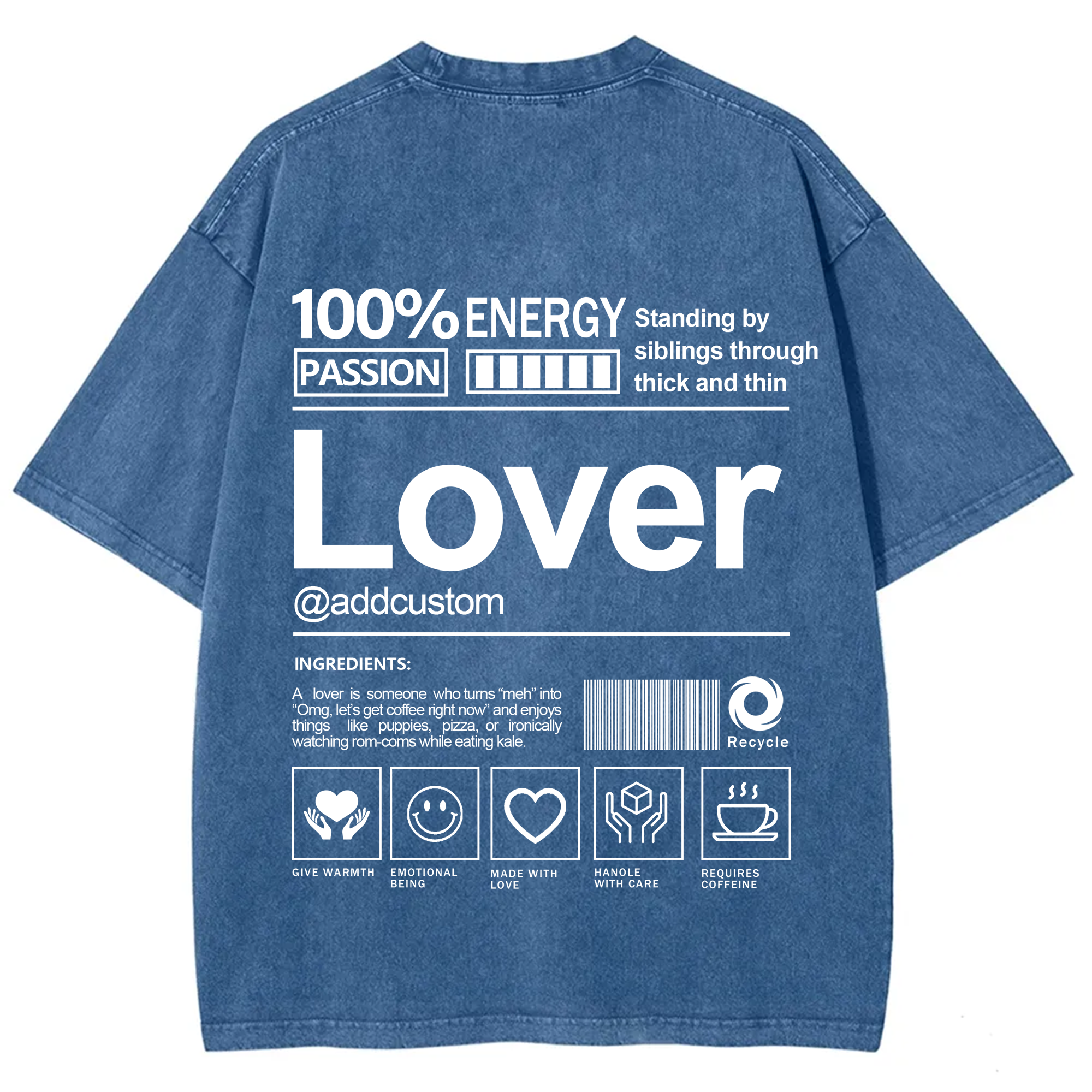 Lover Addcustom Washed T-Shirt