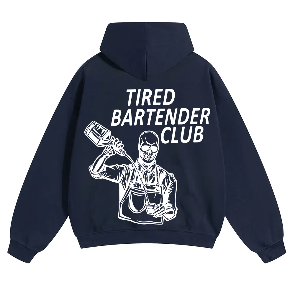 Tired Bartender Club Unisex Fit Color Hoodie wearishow