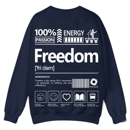Freedom Unisex Fit Casual Crewneck Sweatshirt