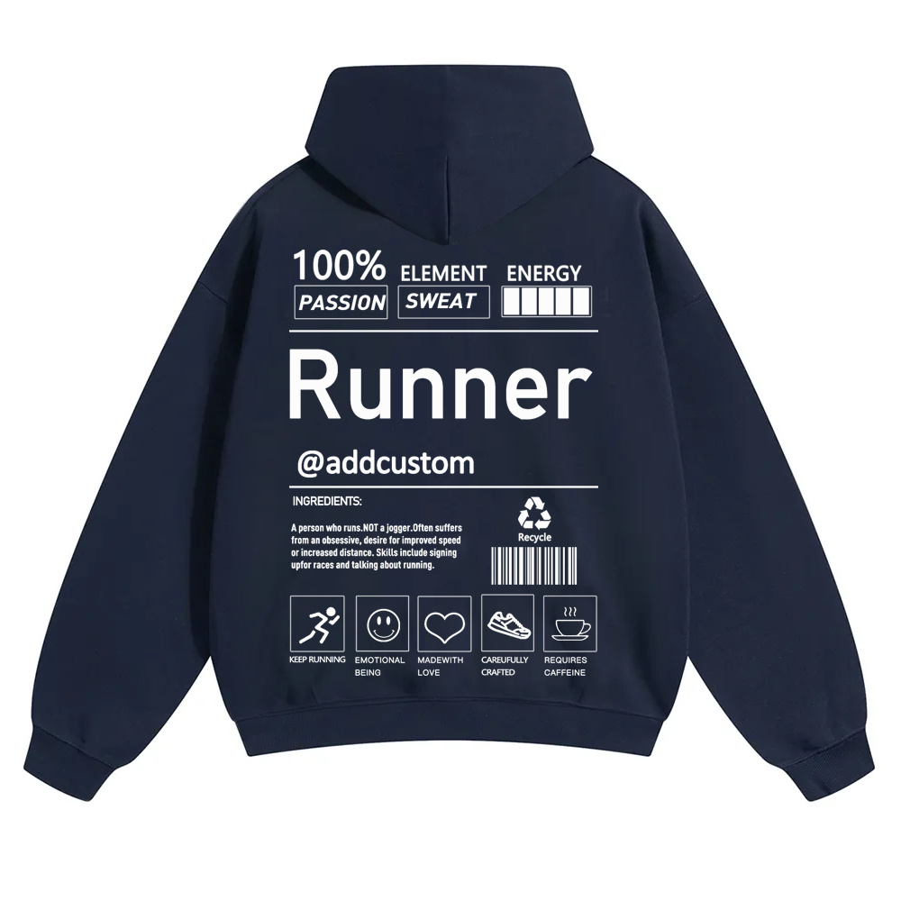 Addcustom Runner Solid Color Hoodie