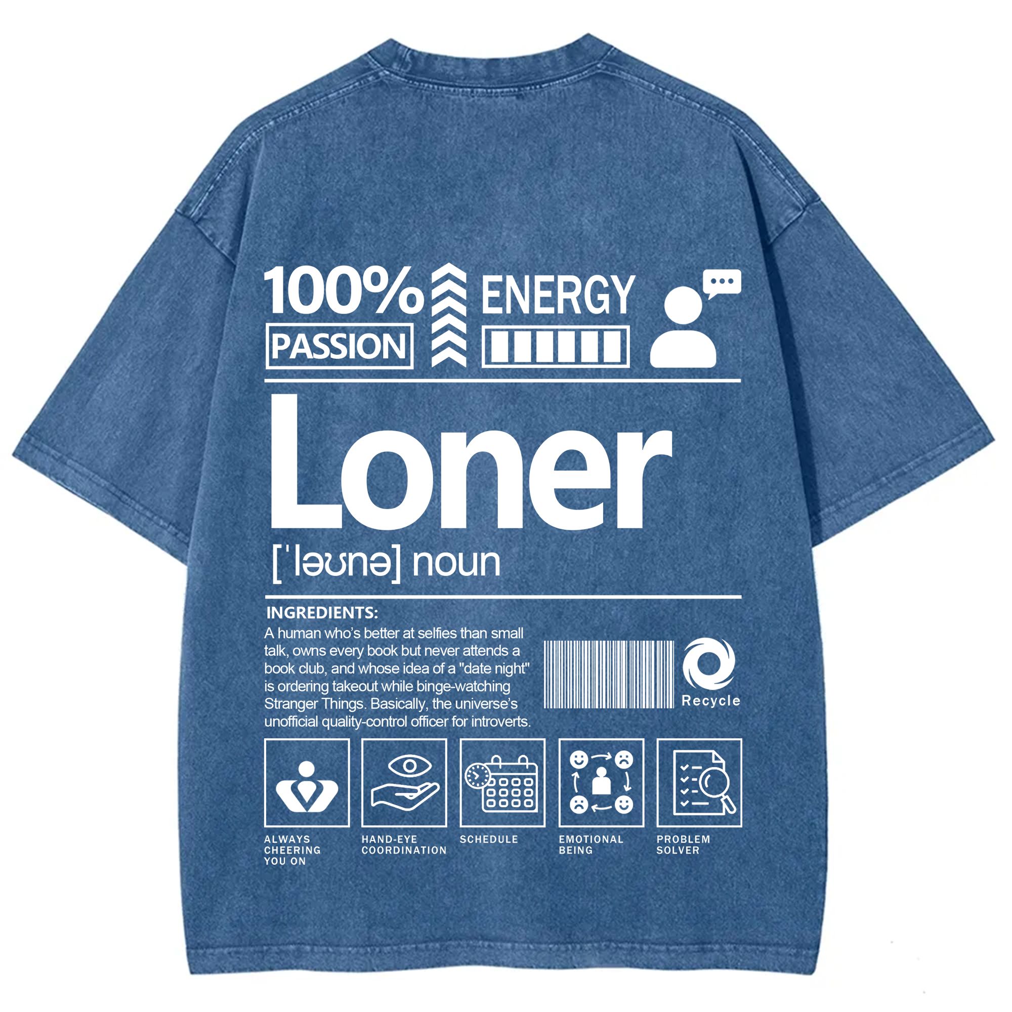 Loner Unisex Fit Washed T-Shirt