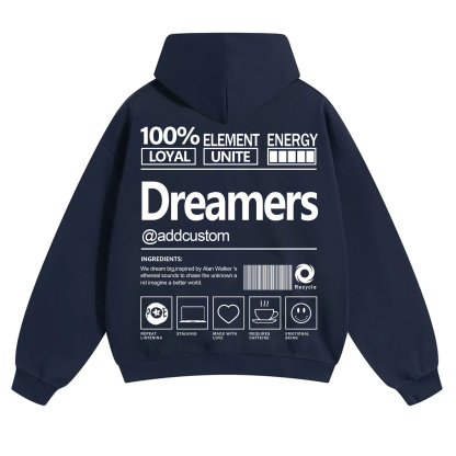 Dreamers Addcustom Unisex Fit Solid Color Hoodie