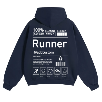 Addcustom Runner Solid Color Hoodie