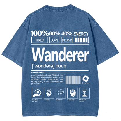 Wanderer  Unisex Fit Washed T-Shirt