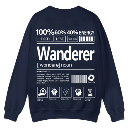 Wanderer Unisex Fit Casual Crewneck Sweatshirt