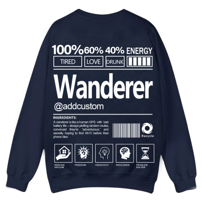 Wanderer Addcustom Unisex Fit Casual Crewneck Sweatshirt