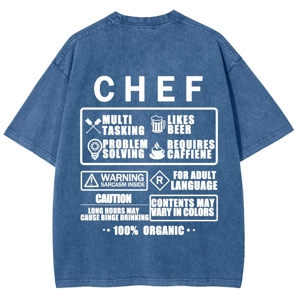 Chef Unisex Fit Washed T-Shirt