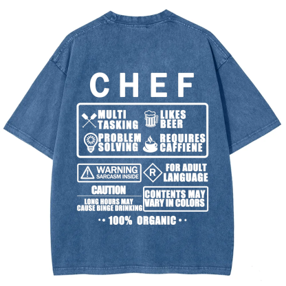 Chef Unisex Fit Washed T-Shirt