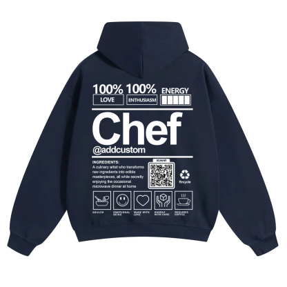 Chef Addcustom QR Code Solid Color Hoodie