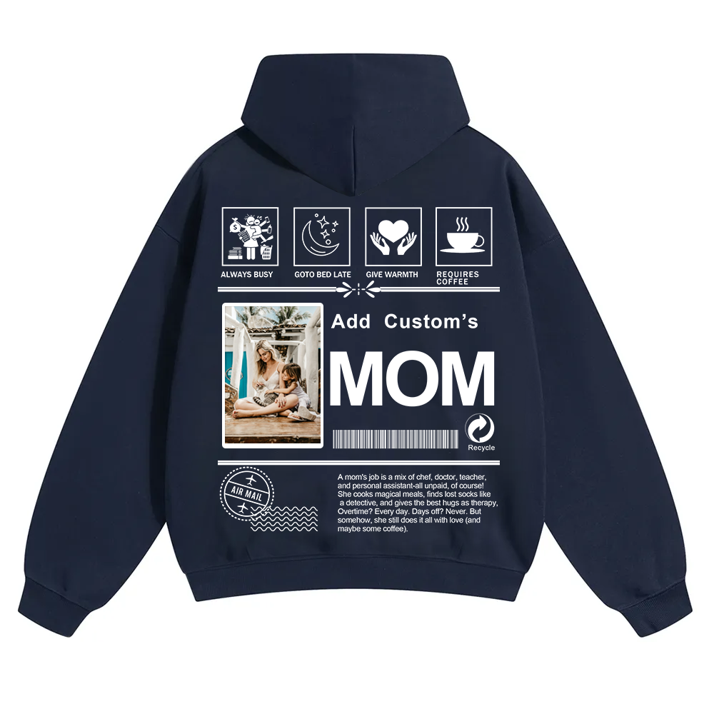 MOM Custom Solid Color Hoodie wearishow