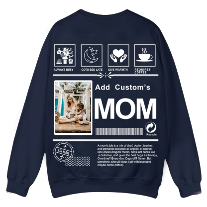 MOM Custom Casual Crewneck Sweatshirt wearishow