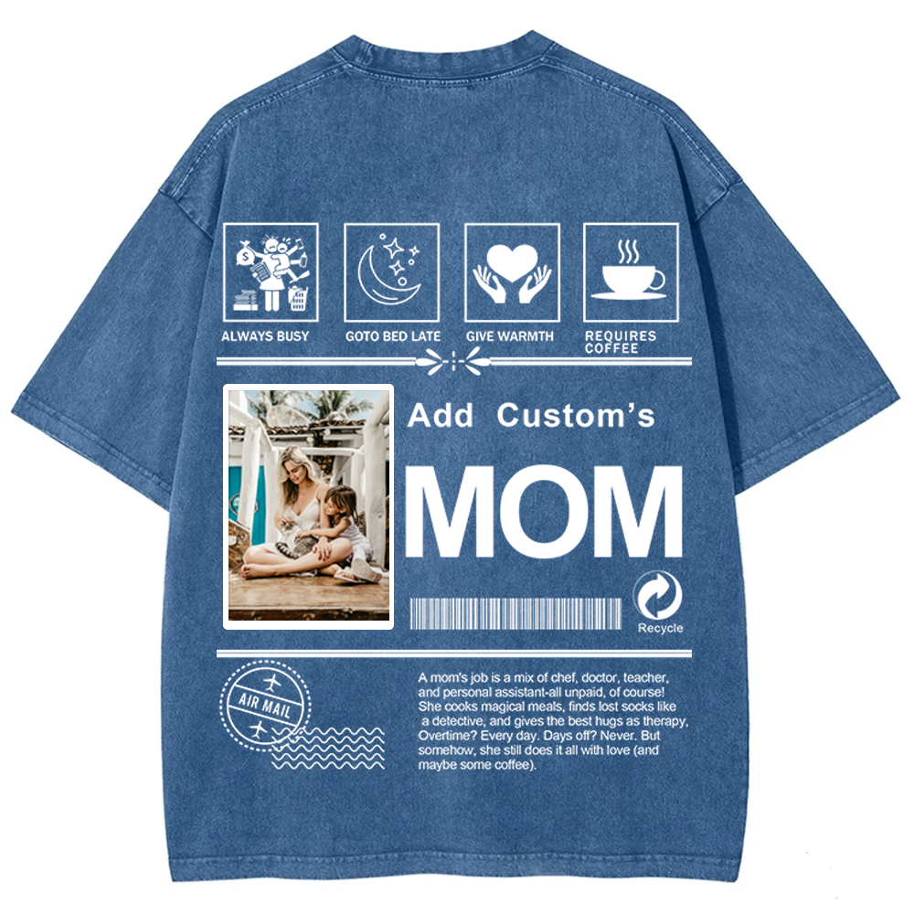 MOM Custom Unisex Fit Washed T-Shirt