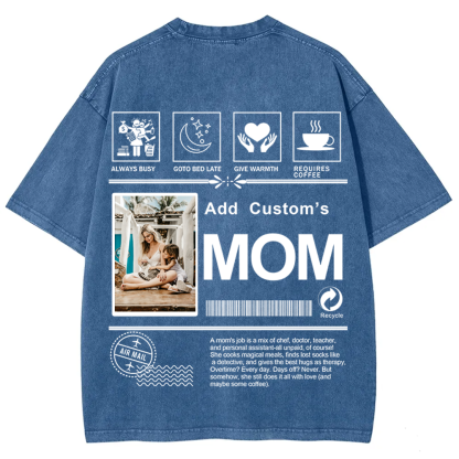 MOM Custom Unisex Fit Washed T-Shirt
