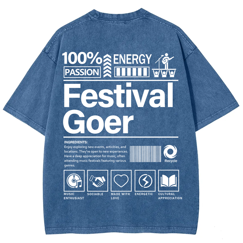 Festival Goer Unisex Fit Washed T-Shirt